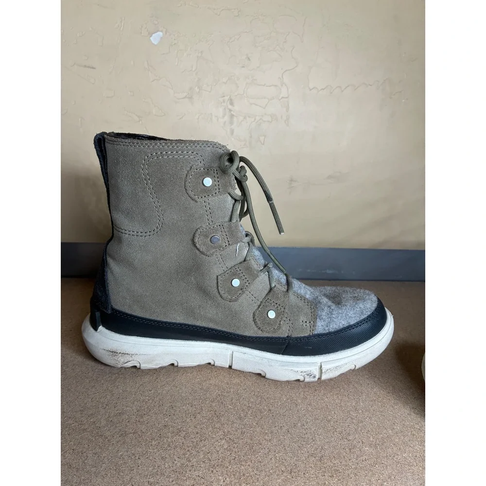 Sorel Kinetic Impact NXT Waterproof Suede Felt Winter Boots Grey NL4461-365 8.5